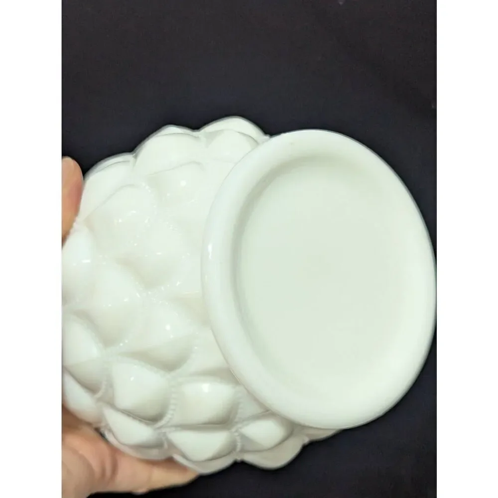 Fostoria Milk Glass Heavy Pedestal Vase With Lid